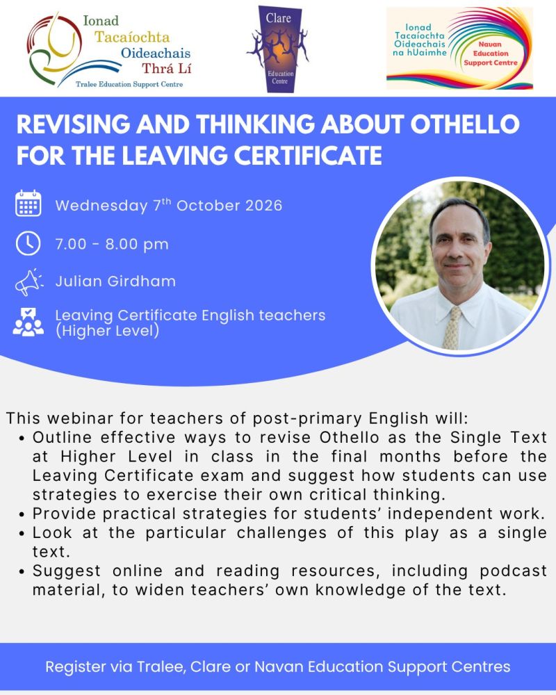 AUT26-38 Revising and Thinking about Othello for the Leaving Certificate